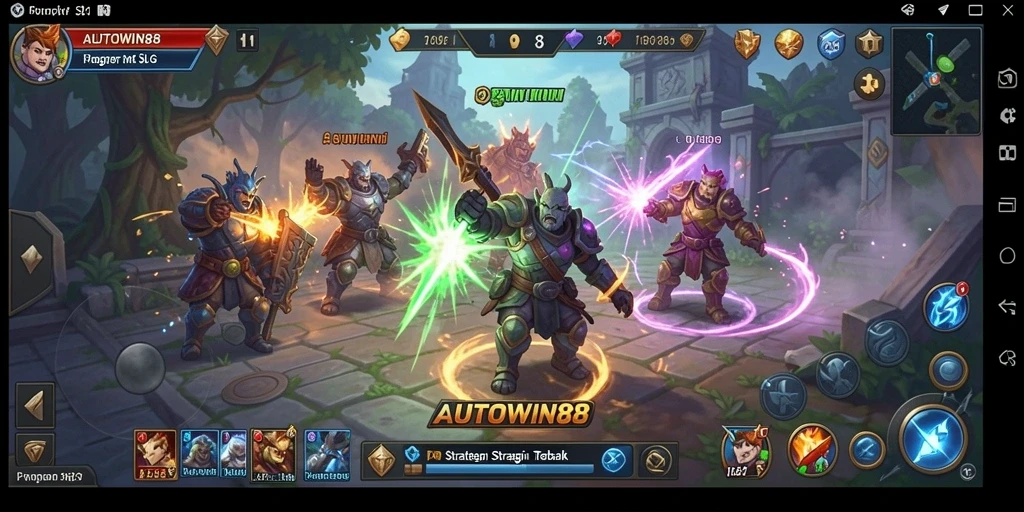 Tampilan gameplay menarik dan strategis dalam AUTOWIN88.