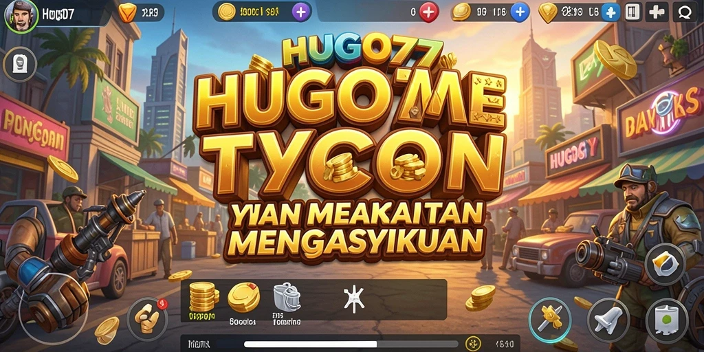 Tampilan menarik dari gameplay <strong>HUGO77</strong> yang menggambarkan keseruan mengelola bisnis.