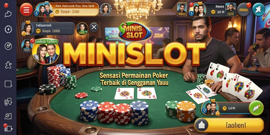 Tampilan gameplay menarik dari <strong>MINISLOT</strong> yang menghadirkan keseruan poker.