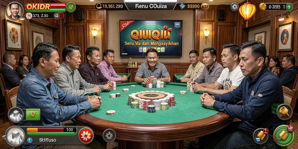 Tangkapan layar gameplay seru QiuQiu di OKIDR.