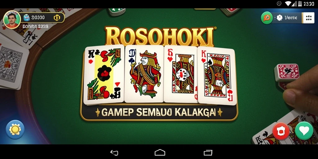 Screenshot gameplay ROSOHOKI menampilkan aksi seru bermain Domino.